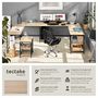 Voir la diapositive 2 : tectake Bureau Style industriel Étagère latérale avec 2 compartiments de stockage