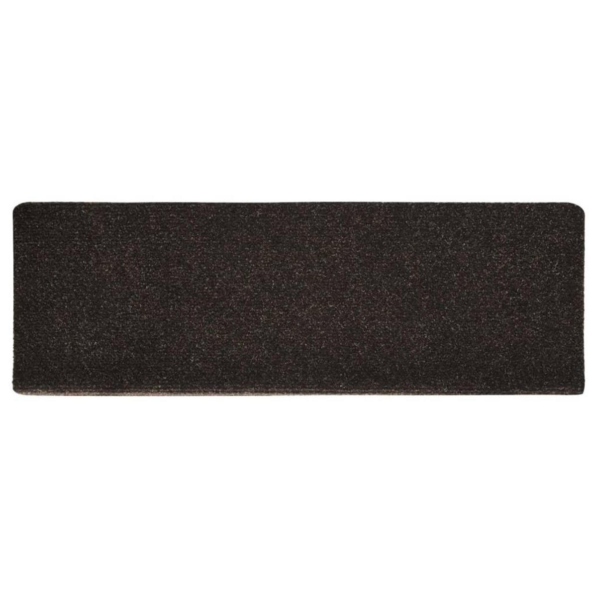 VIDAXL Tapis d'escalier 15 pcs Tissu aiguillete 65x21x4cm Marron fonce