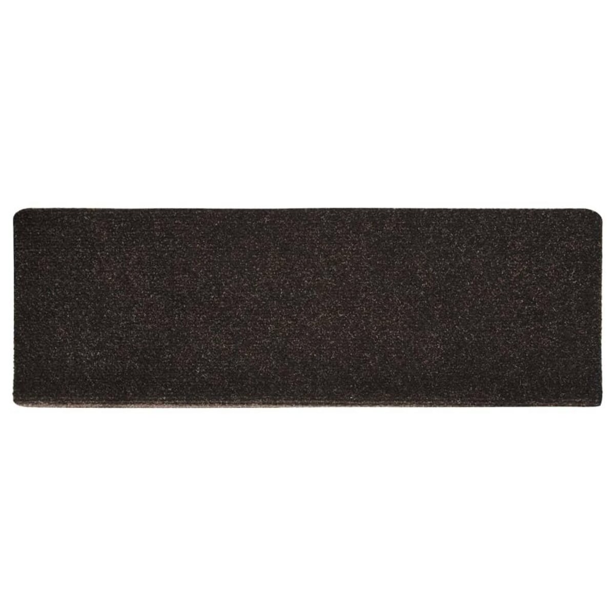 VIDAXL Tapis d'escalier 15 pcs Tissu aiguillete 65x21x4cm Marron fonce