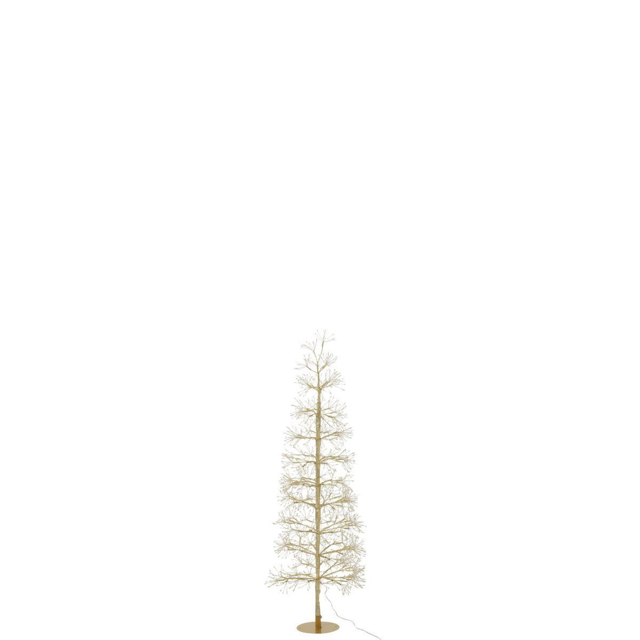 Voir la diapositive 4 : J-LINE Sapin à led en métal  grady  120cm doré