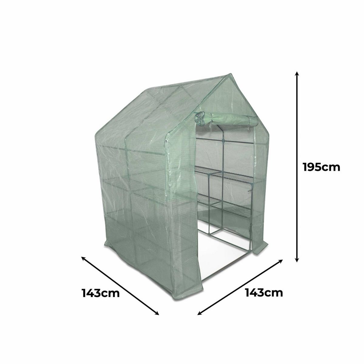 SWEEEK Serre de jardin Basilic 2m² avec 8 étagères en polyéthylène