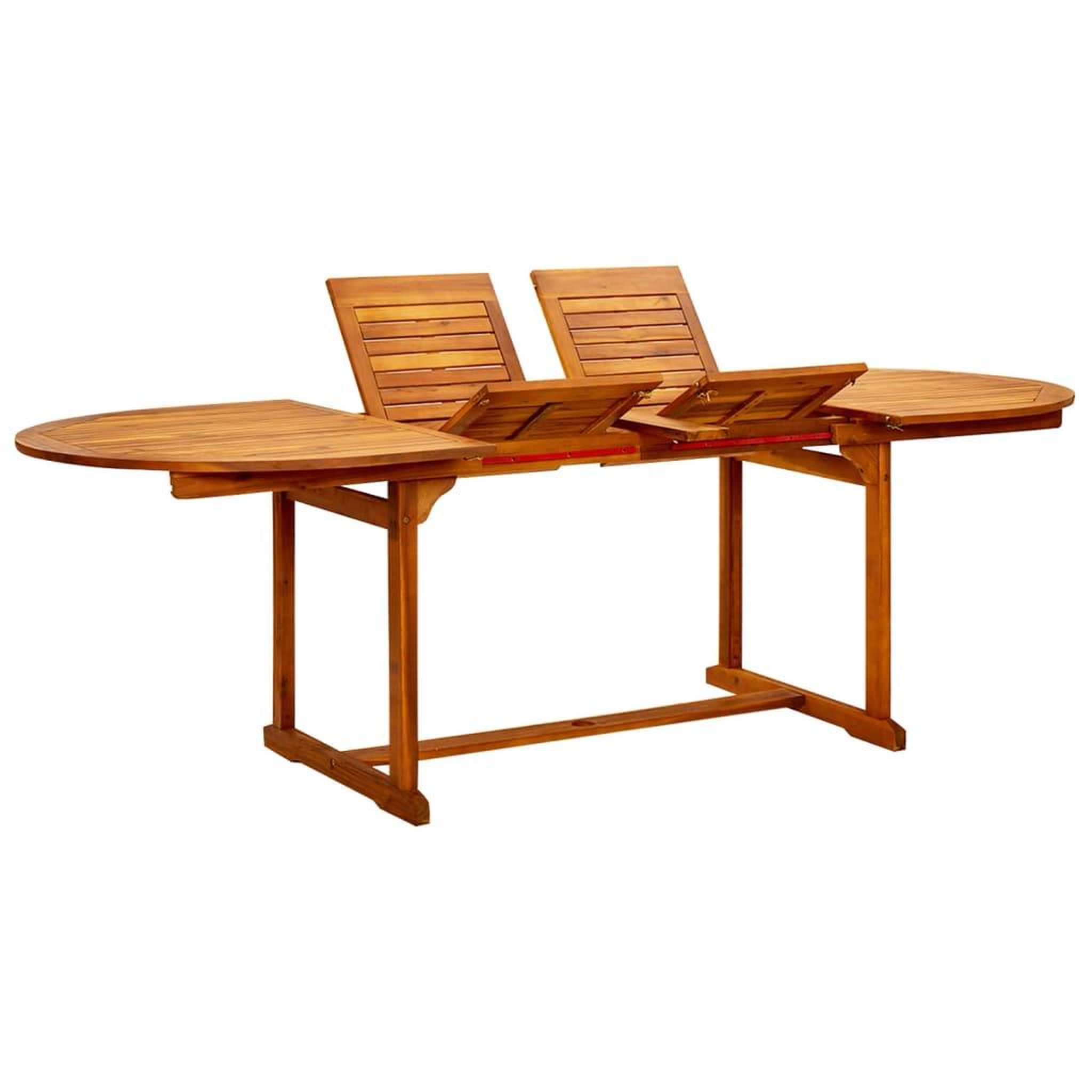 Voir la diapositive 1 : VIDAXL Table a dîner de jardin (160-240)x100x75cm Bois d'acacia massif