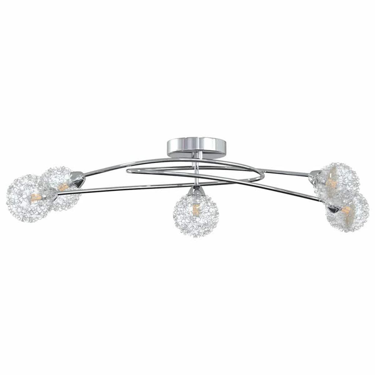 VIDAXL Plafonnier avec abat-jour en maille metallique pour 5 LED G9