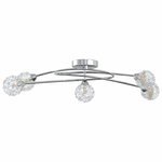 VIDAXL Plafonnier avec abat-jour en maille metallique pour 5 LED G9