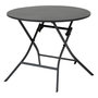 Voir la diapositive 1 : HESPERIDE Table de jardin pliante ronde 4 places GREENSBORO - Gris graphite