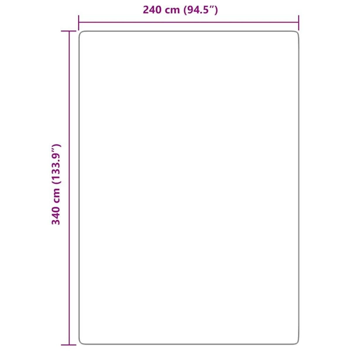 VIDAXL Tapis shaggy a poils longs NAVARRA gris clair 240x340 cm