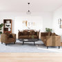 Voir la diapositive 3 : VIDAXL Ensemble de canapes 3 pcs avec coussins marron velours