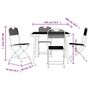 Voir la diapositive 6 : VIDAXL Ensemble a manger de jardin 5 pcs anthracite metal maille