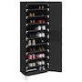 Voir la diapositive 3 : VIDAXL Armoire a chaussures Noir 60x30x166 cm Tissu