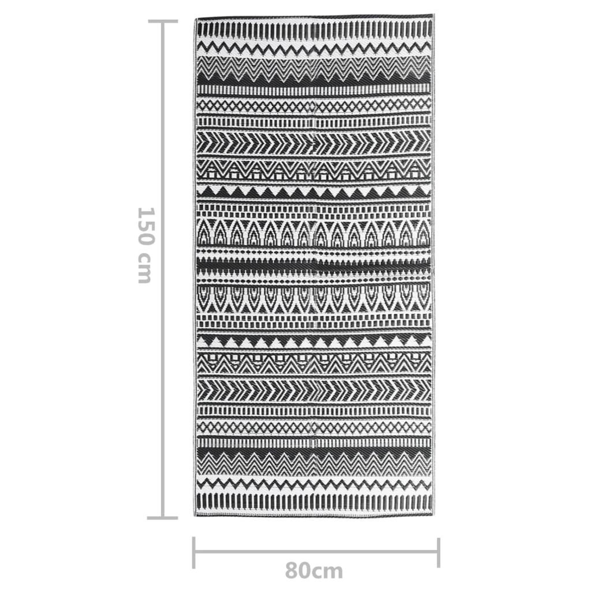 Voir la diapositive 6 : VIDAXL Tapis d'exterieur Noir 80x150 cm PP
