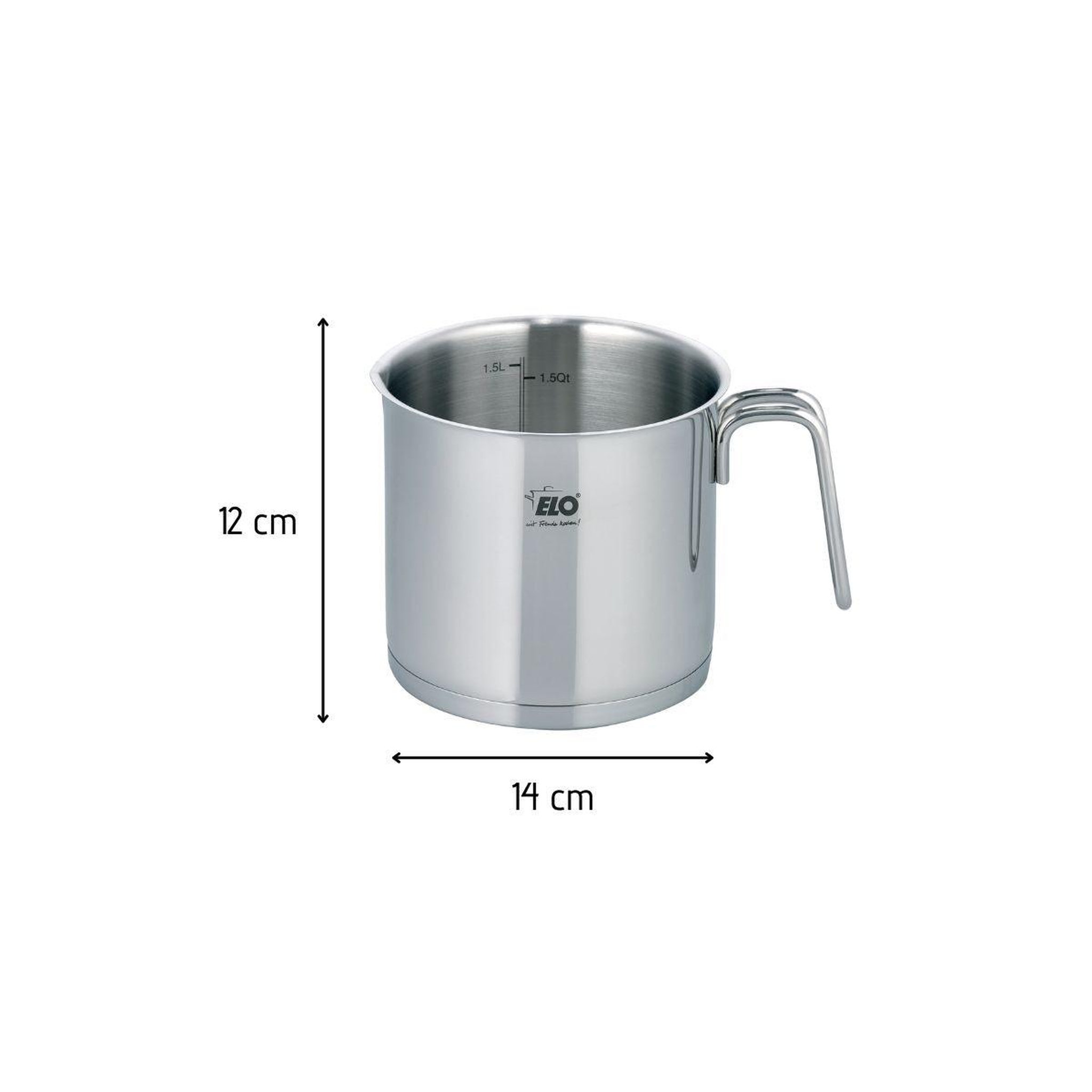 Voir la diapositive 3 : ELO Pot à lait en inox 1,6 litres elo citrin