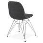 Voir la diapositive 4 : Paris Prix Chaise Design Tissu  Sandes  83cm Gris & Chromé