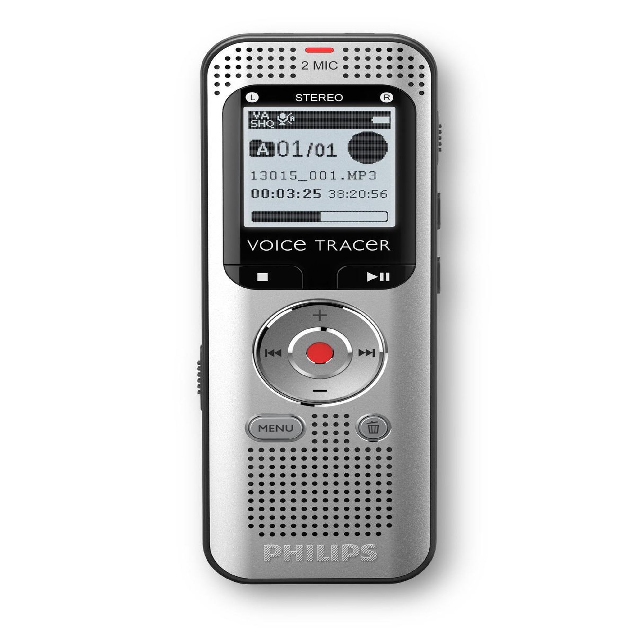 Voir la diapositive 2 : Philips Dictaphone Philips Voice Tracer DVT2015 Enregistreur audio