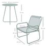 Voir la diapositive 3 : OUTSUNNY Ensemble salon de jardin 3 pcs 2 fauteuils et table ronde vert