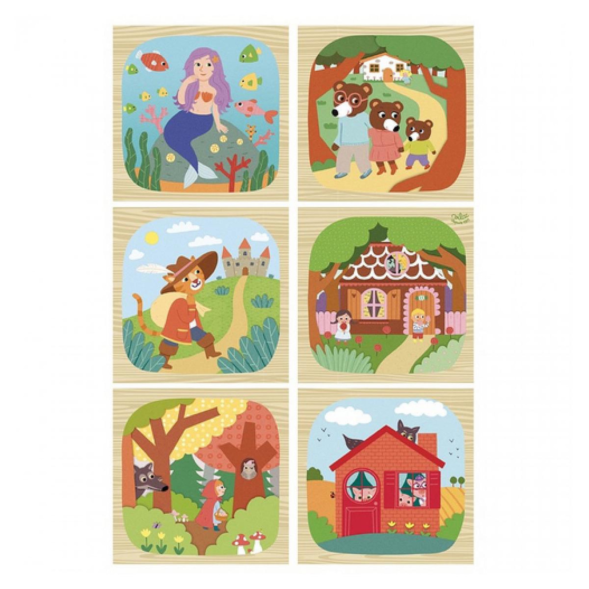 Voir la diapositive 2 : Vilac Cubes en bois les contes