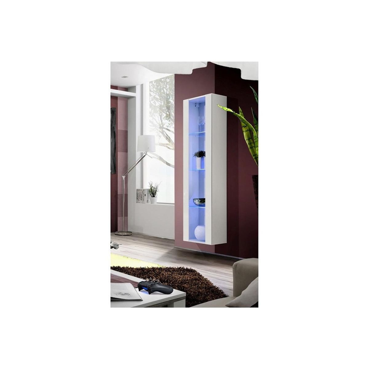 Paris Prix Vitrine LED Murale Design  Fly C4  170cm Blanc