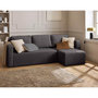 Voir la diapositive 1 : BEST MOBILIER Canopy - canapé d'angle réversible - 4 places - convertible avec coffre - en tissu texturé