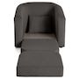 Voir la diapositive 4 : BEST MOBILIER Nuvia - canapé convertible déplimousse 1 place en velours texturé