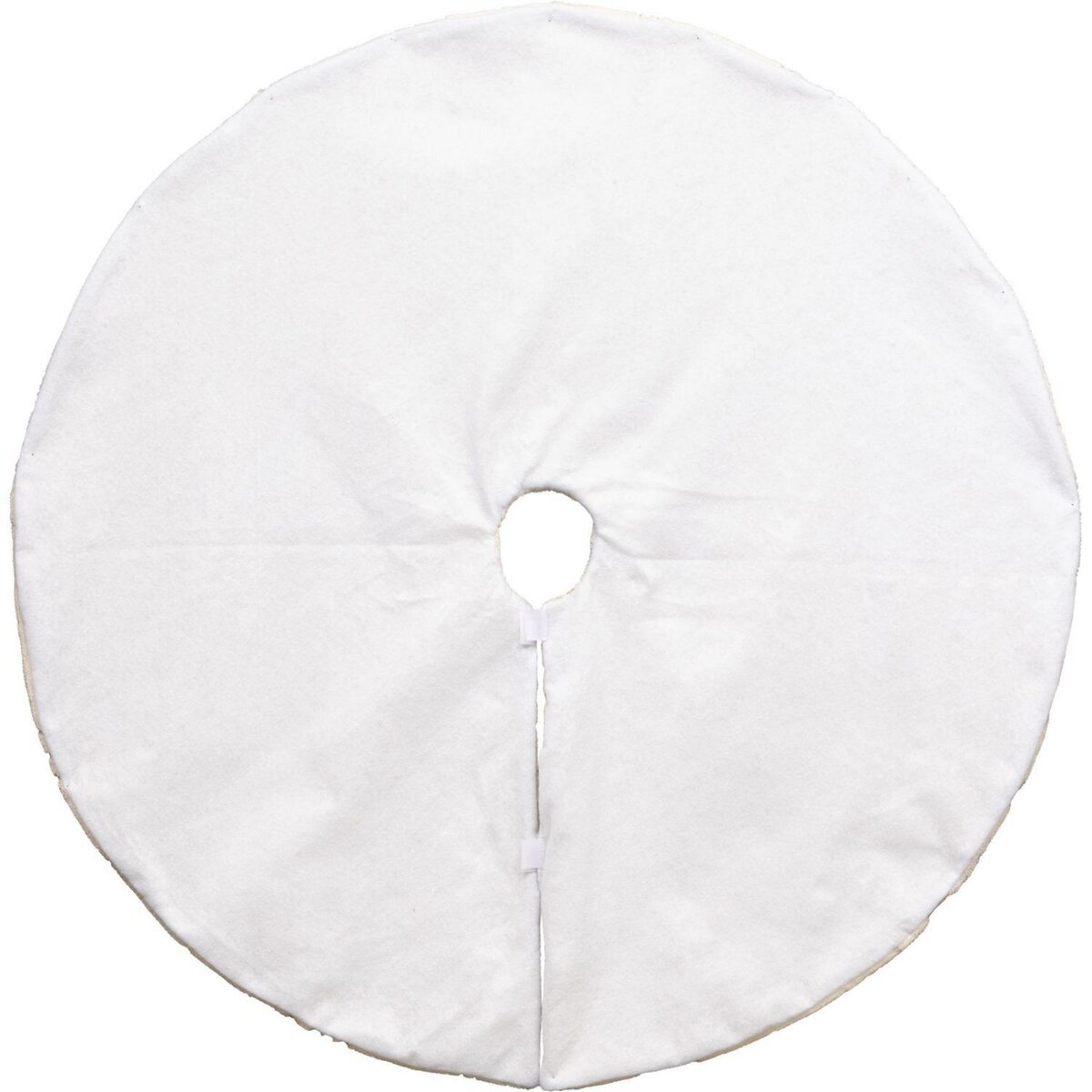 FEERIC LIGHT & CHRISTMAS Tapis pour sapin de Noël motifs étoiles dorées - Diam 90 cm