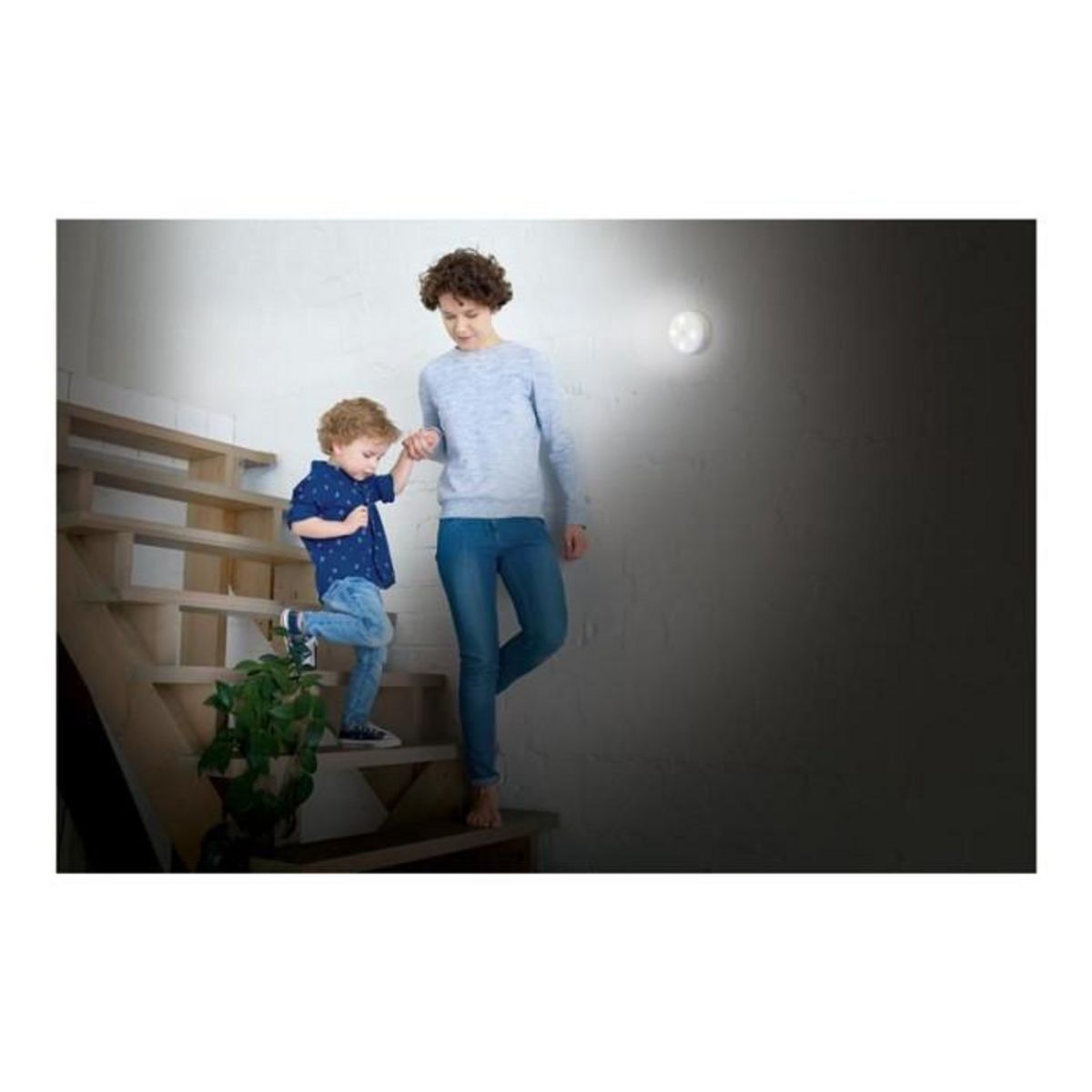 Paris Prix Lampe à Led  Détecteur de Mouvement  7cm Blanc