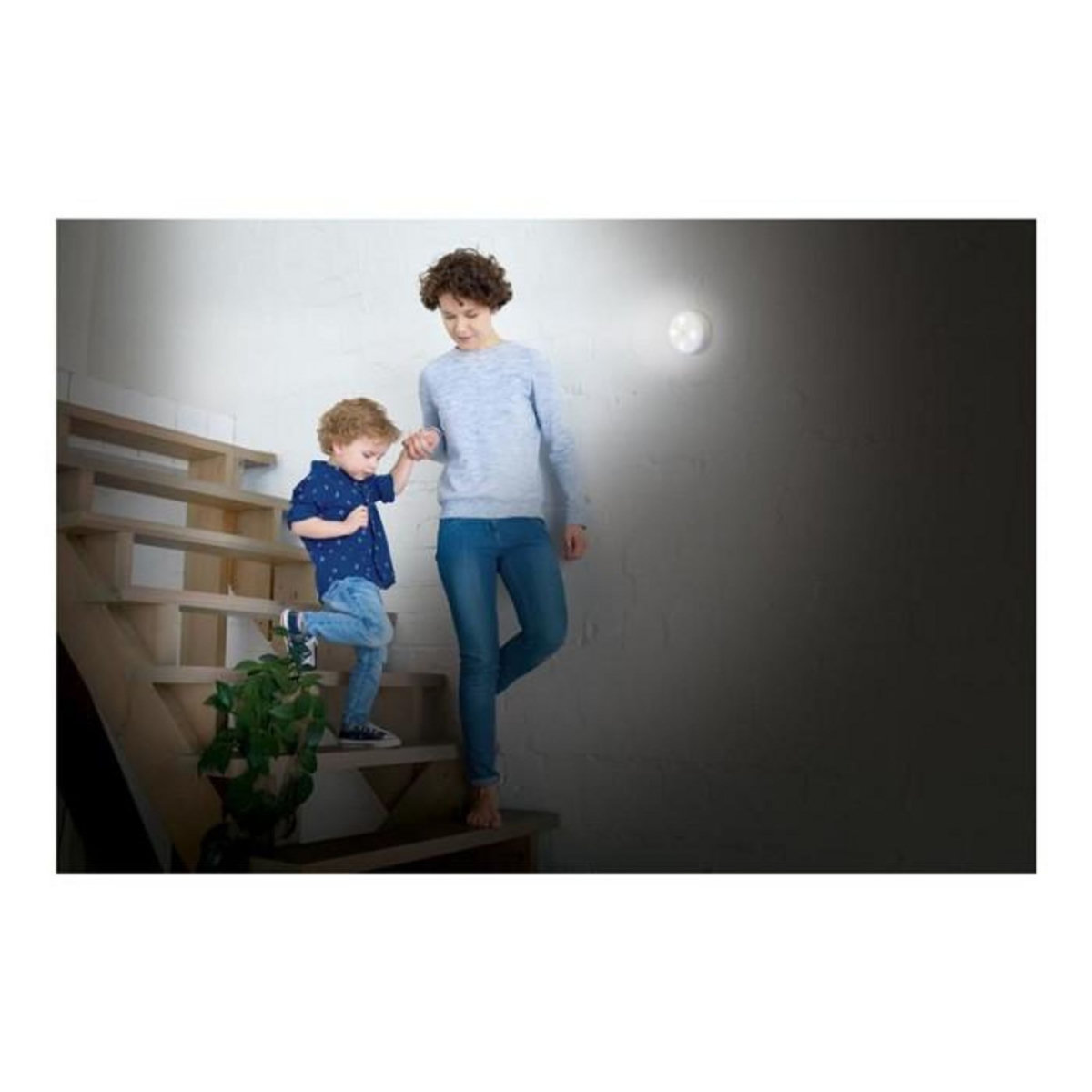 Paris Prix Lampe à Led  Détecteur de Mouvement  7cm Blanc