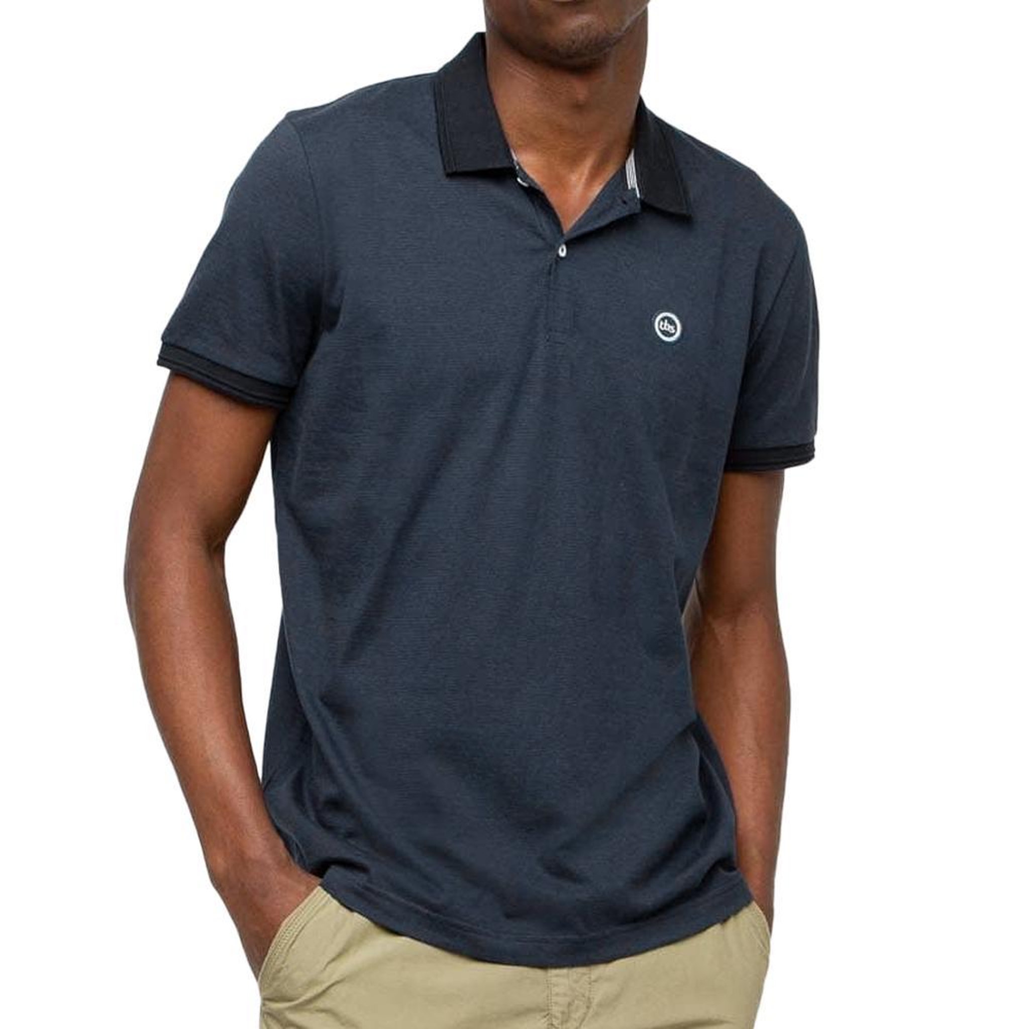 TBS Polo  Homme TBS MILEKPOL. Coloris disponibles : Bleu
