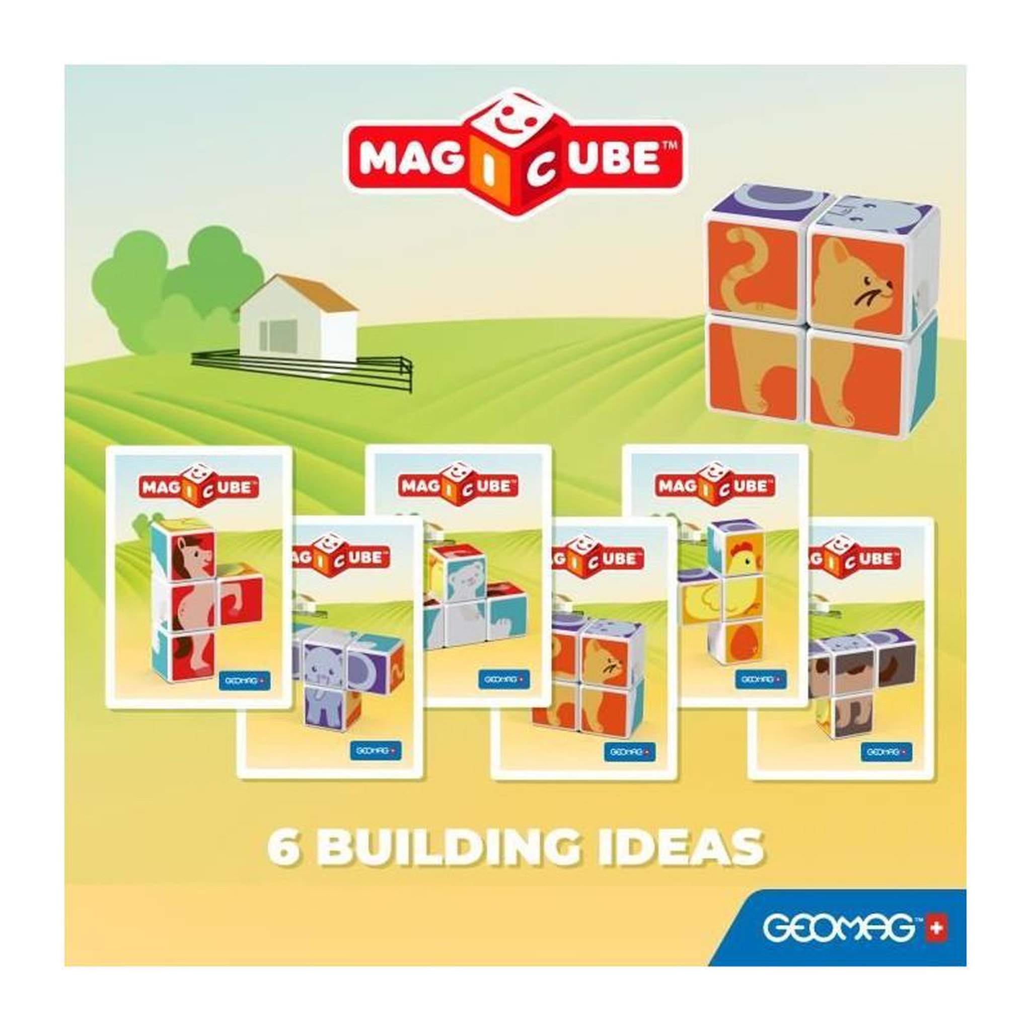 Voir la diapositive 2 : Giochi Preziosi MAGICUBE Animaux Amis (4 Cubes)