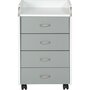 Voir la diapositive 4 : Caisson rangement pour bureau 4 tiroirs L40cm JOVI
