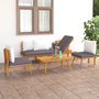 Voir la diapositive 1 : VIDAXL Salon de jardin 4 pcs avec coussins Bois d'acacia solide