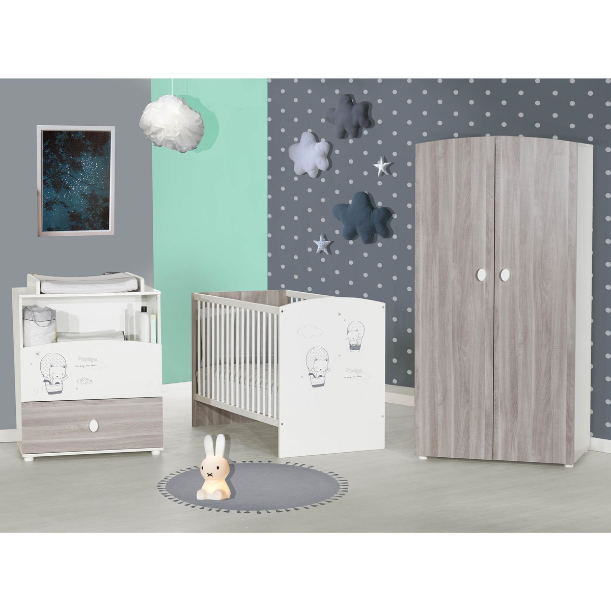 BABY PRICE Commode a langer BALLOON 2, 2 tiroirs