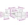 Voir la diapositive 6 : VIDAXL Salon de jardin 9 pcs avec coussins bois de pin impregne
