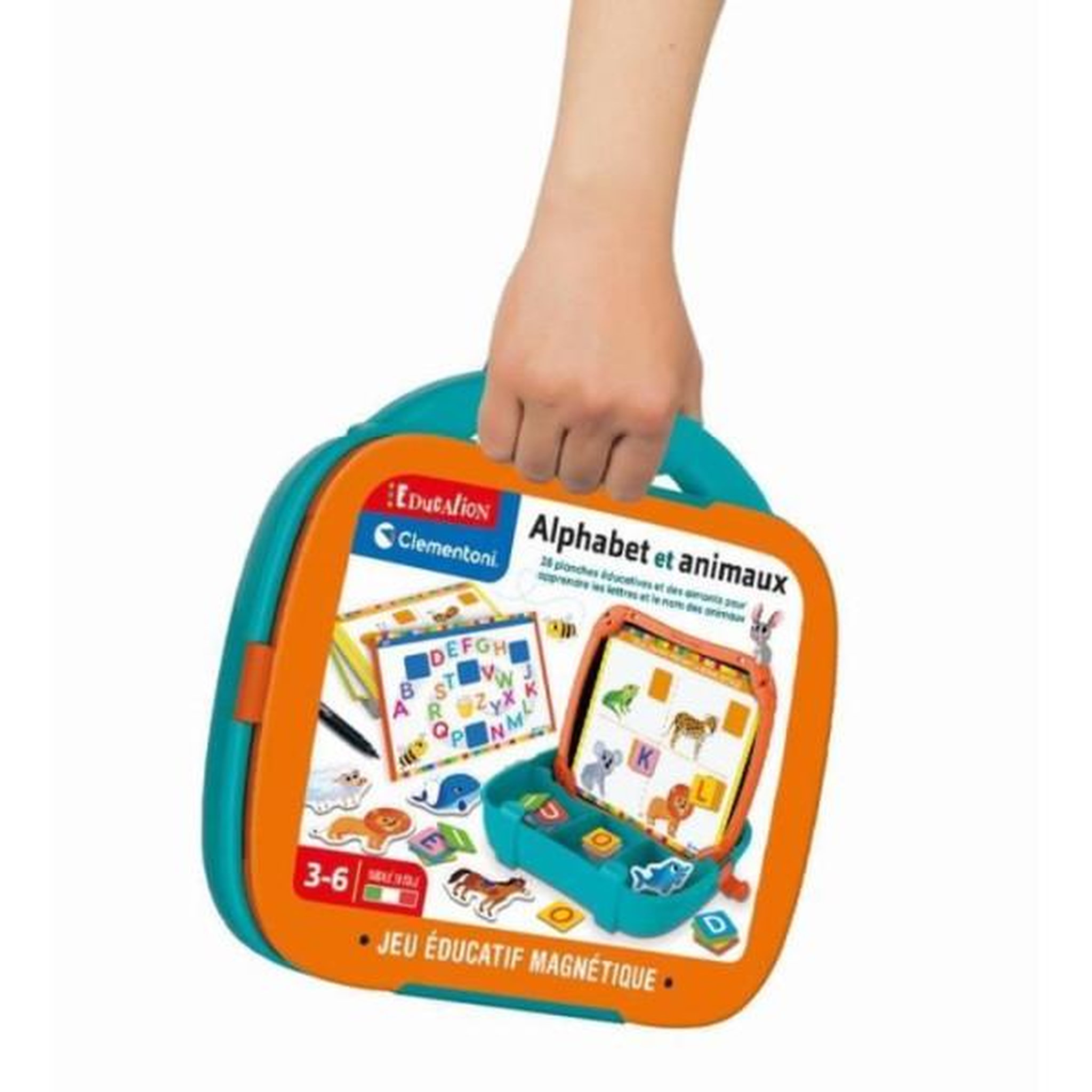 Voir la diapositive 5 : CLEMENTONI Mallette lettres & animaux magnétiques - clementoni - des 3 ans - multicolore - intérieur