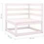 Voir la diapositive 6 : VIDAXL Canapes d'angle de jardin 2 pcs blanc bois de pin massif
