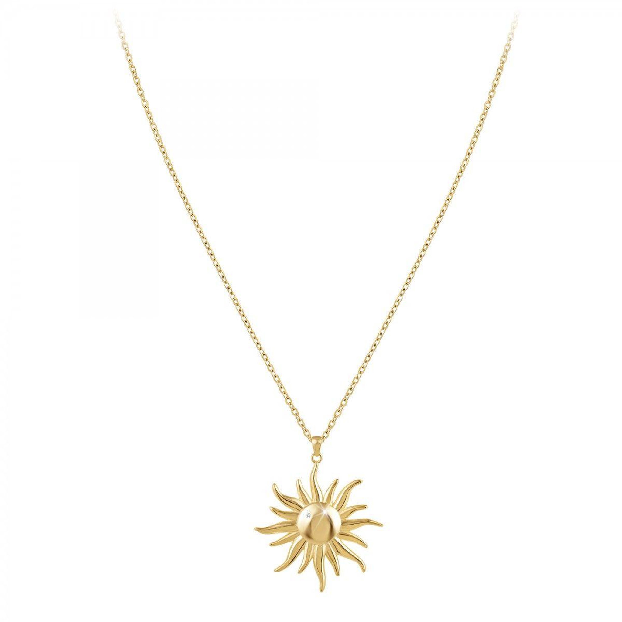 Voir la diapositive 3 : SC BOHEME Collier soleil par SC Bohème orné d'un véritable diamant blanc