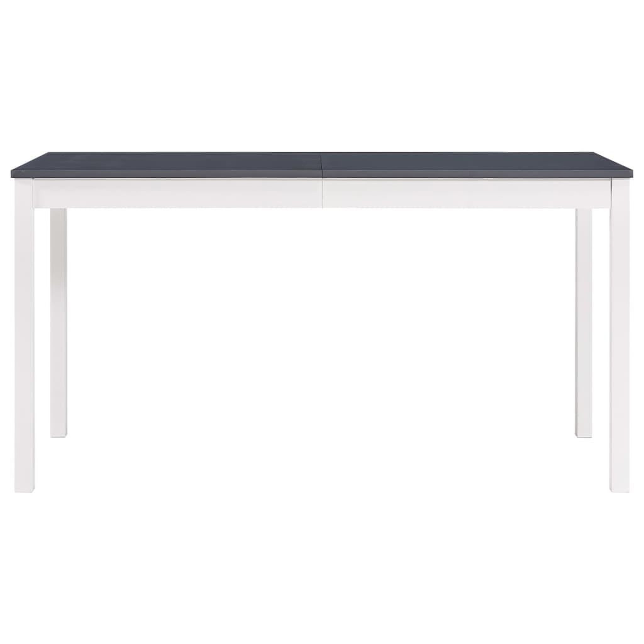 Voir la diapositive 2 : VIDAXL Table a manger Blanc et gris 140x70x73 cm Bois de pin