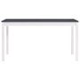 Voir la diapositive 2 : VIDAXL Table a manger Blanc et gris 140x70x73 cm Bois de pin
