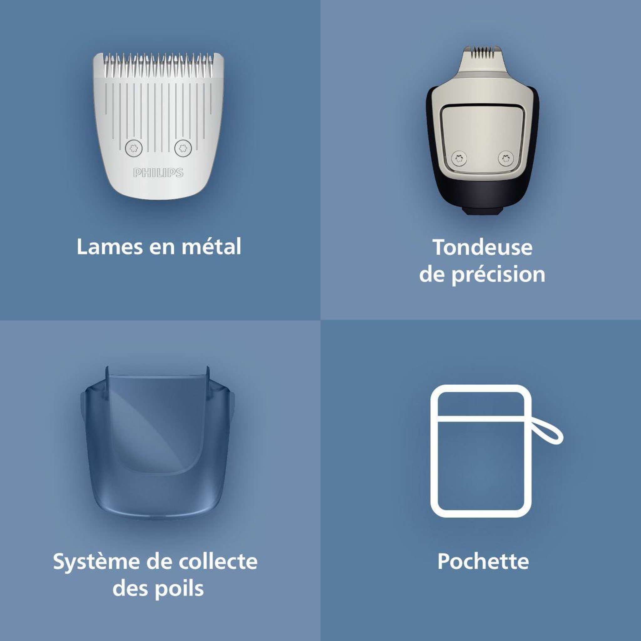 Voir la diapositive 2 : Philips Tondeuse barbe bt5775/15 series 5000, molette réglable,  40 hauteurs de coupe, précision 0,2 mm, autonomie 100 mn