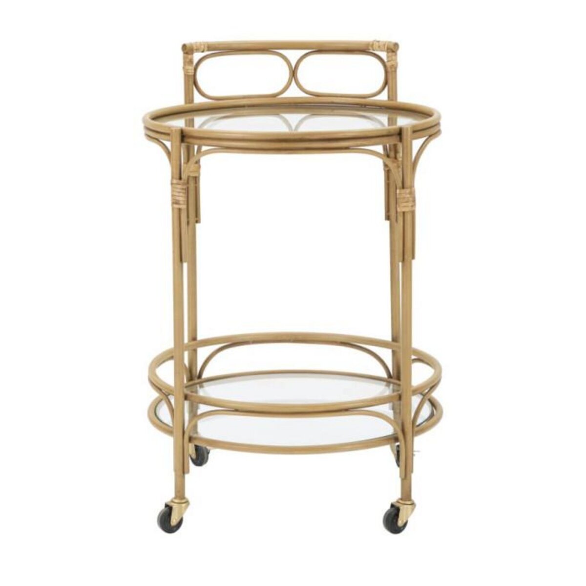 Paris Prix Desserte de Cuisine 2 Niveaux  Panama  74cm Naturel