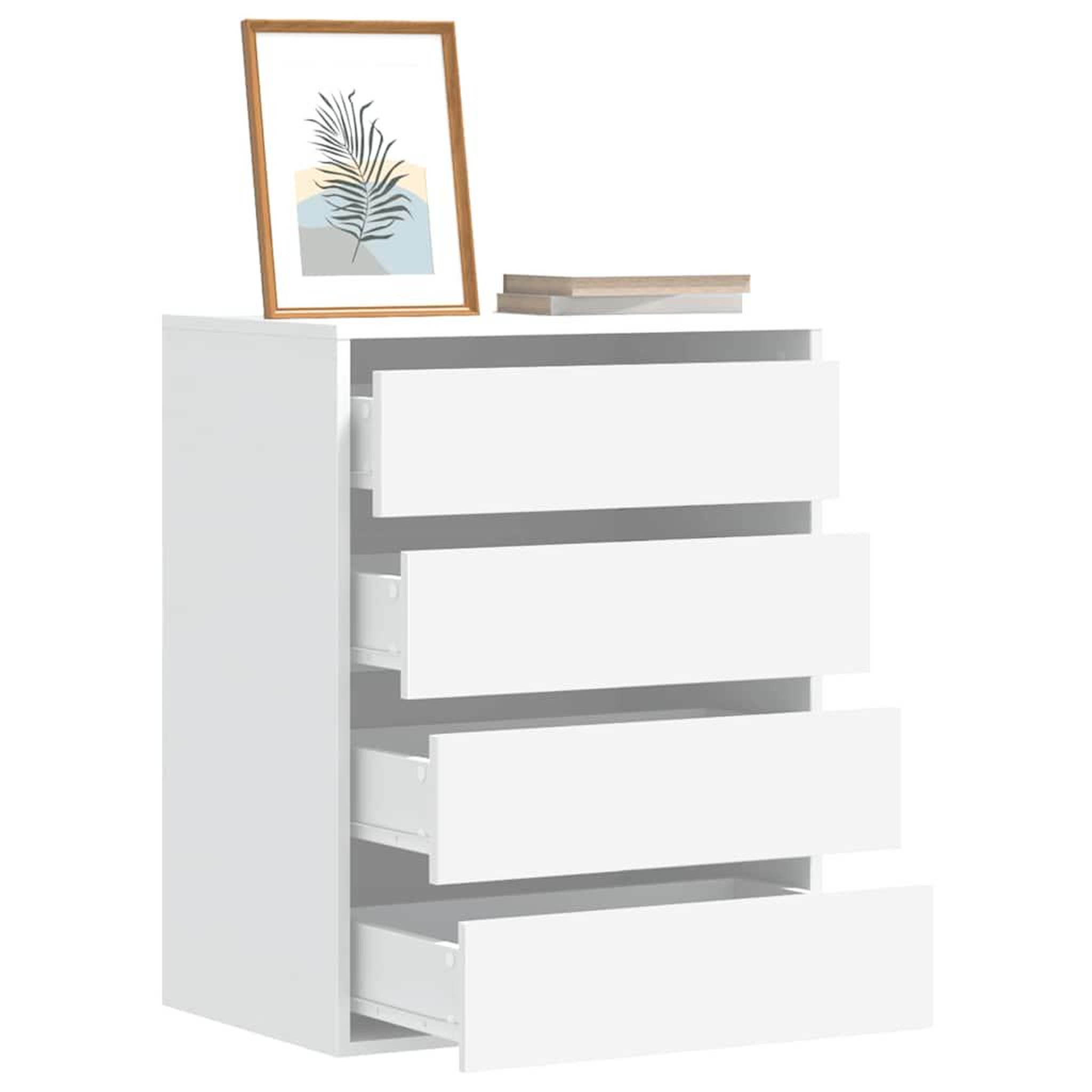VIDAXL Commode d'angle blanc 60x41x76 cm bois d'ingenierie