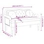 Voir la diapositive 6 : VIDAXL Banc avec coussins gris fonce 120,5x65x75 cm velours
