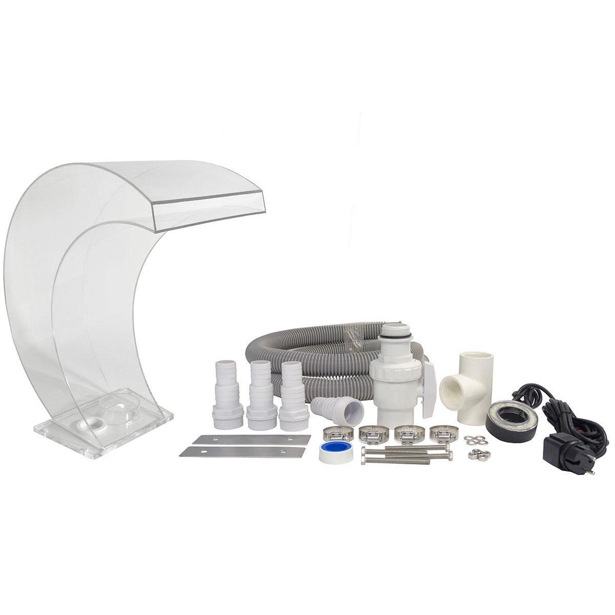 Ubbink Cascade de piscine Mamba LED en acrylique transparent - Ubbink