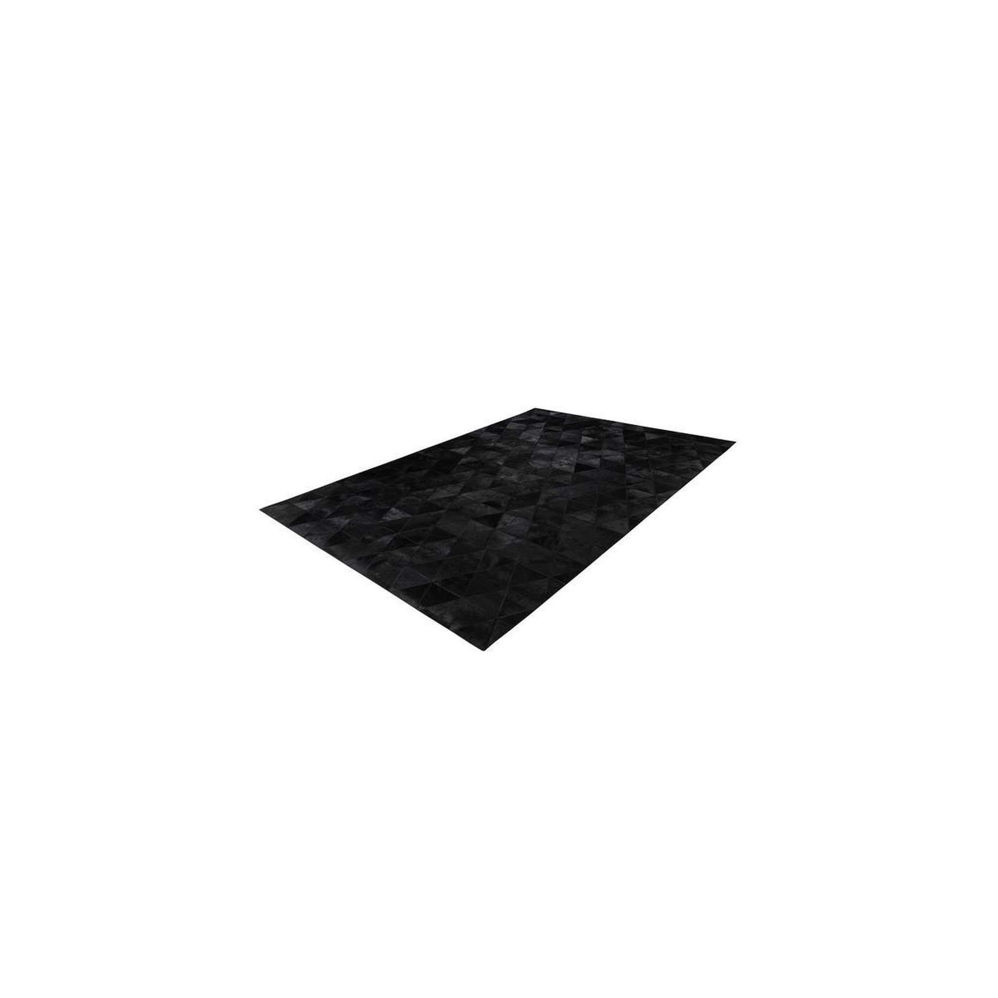 Voir la diapositive 2 : Paris Prix Tapis Fait Main en Cuir  Lavin VI  Noir