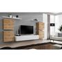 Voir la diapositive 2 : Paris Prix Meuble TV Mural Design  Switch IV  320cm Naturel & Blanc