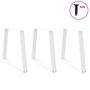 Voir la diapositive 3 : VIDAXL Pieds de table a manger forme de V 3 pcs blanc 80x(72-73,3) cm