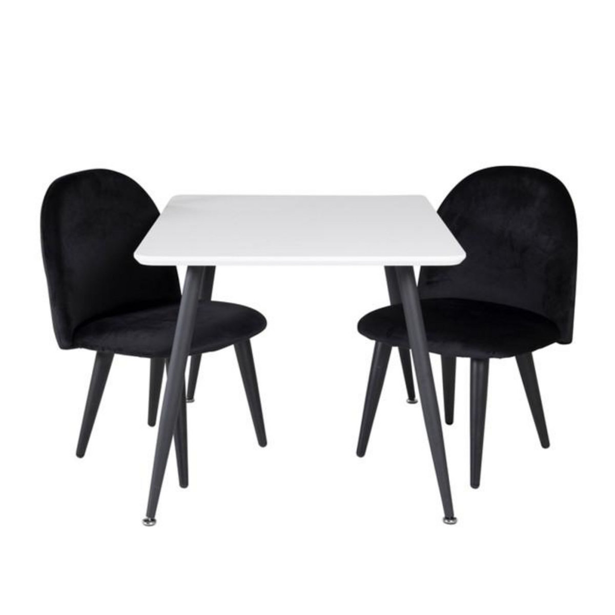 Paris Prix Table Enfant & 2 Chaises  Polar  80cm Blanc & Noir