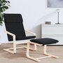 Voir la diapositive 3 : VIDAXL Chaise de relaxation Noir Tissu