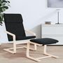 Voir la diapositive 3 : VIDAXL Chaise de relaxation Noir Tissu