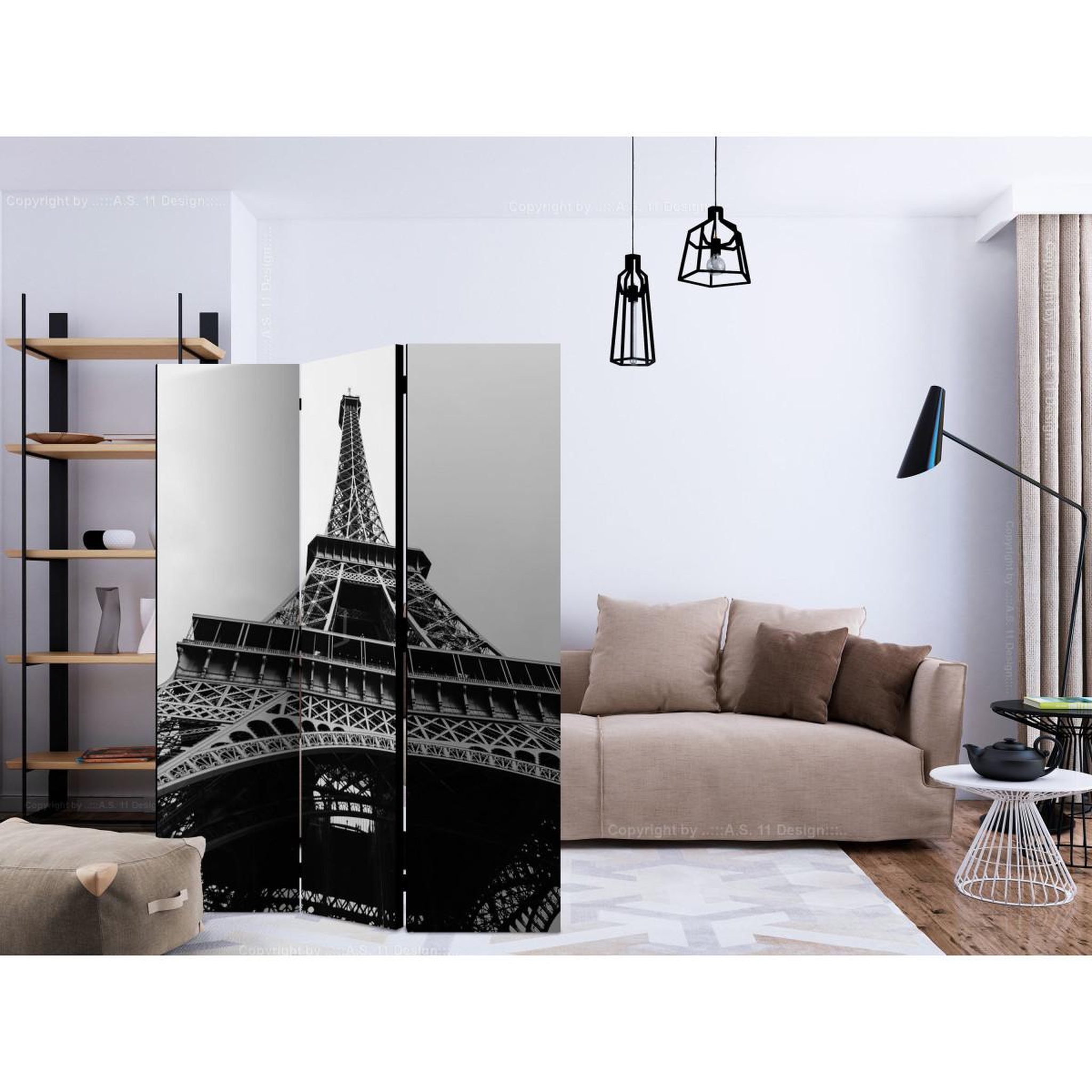 Voir la diapositive 2 : Paris Prix Paravent 3 volets  paris giant  135x172cm