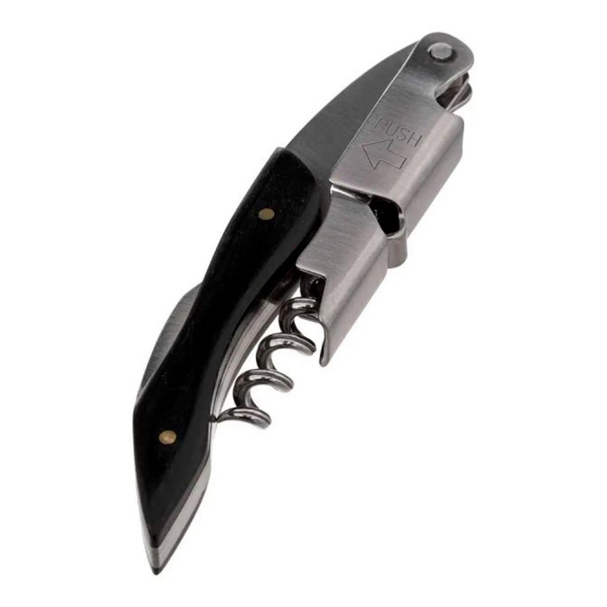 Voir la diapositive 1 : SECRET DE GOURMET Tire-bouchon en inox  limonadier  12cm noir