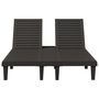 Voir la diapositive 4 : VIDAXL Chaise longue double noir 155x138x83 cm polypropylene